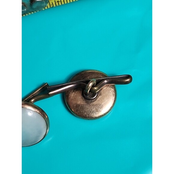 Vintage Dark Mother of Pearl Mens Shirt Studs Formal Jewelry Set - Picture 4 of 7